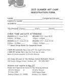 2015 Summer Art Camp Registration